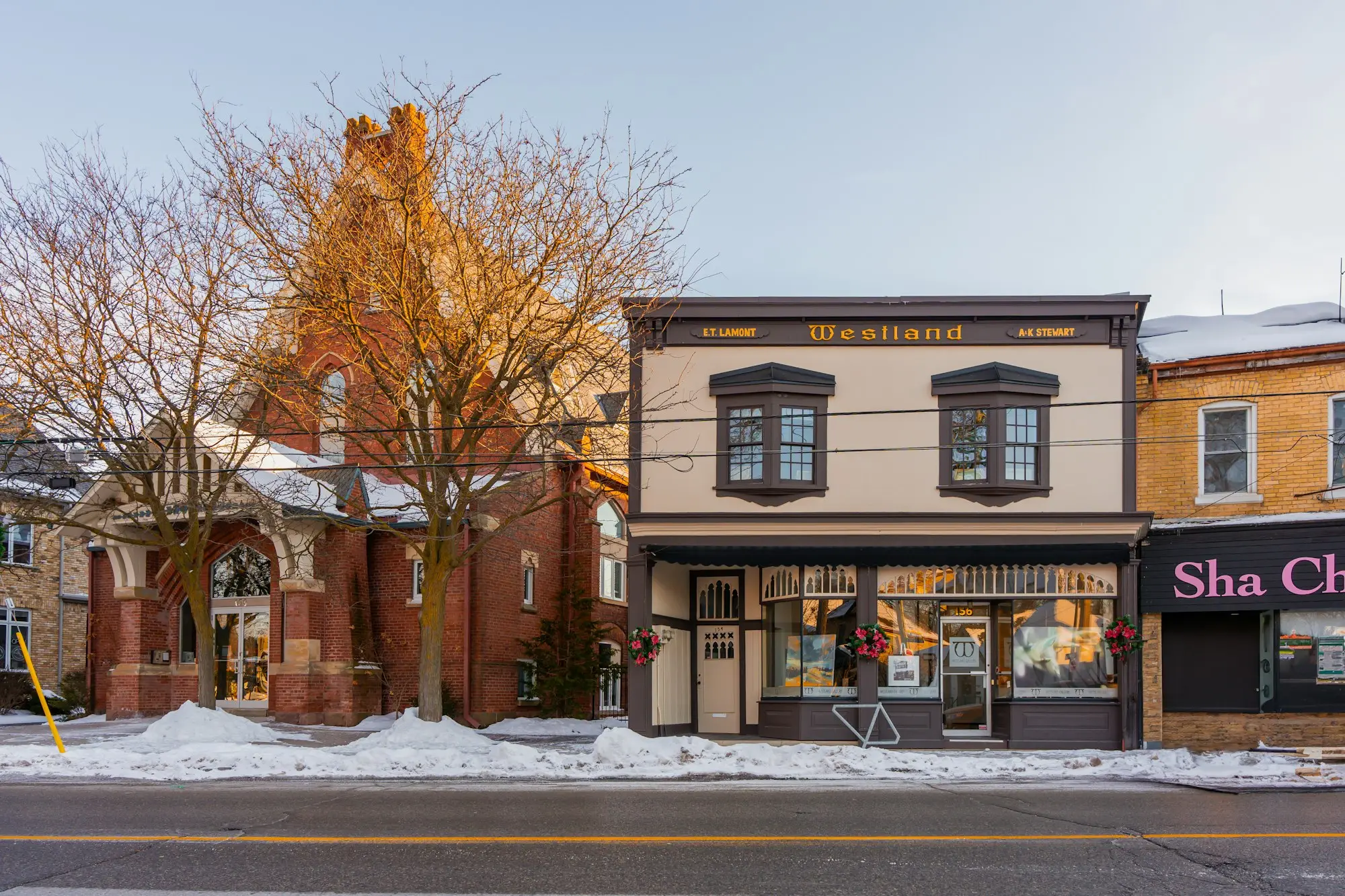 Commercial shopfronts in a brick building, property that can back a fast business loan